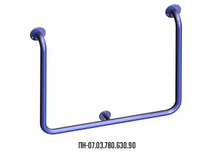поручень для инвалидов настенный П-образный ПН-07.03.780.630.90