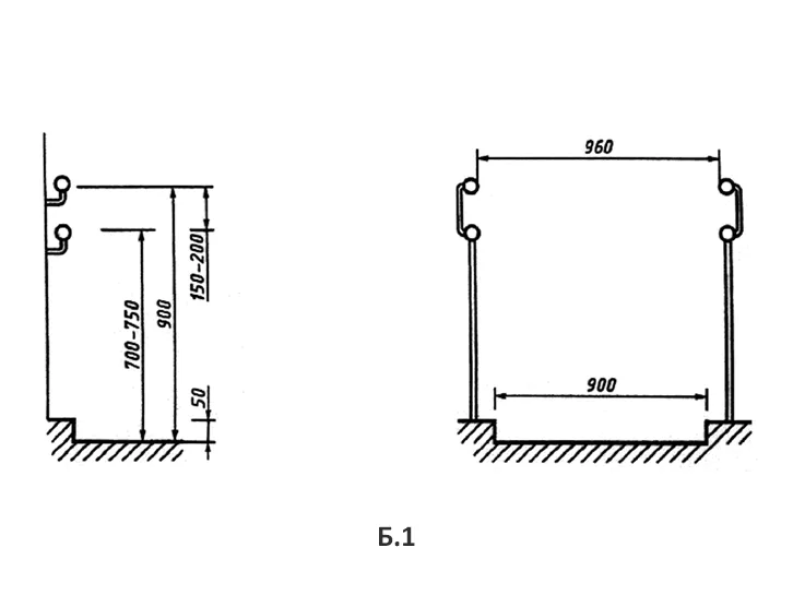 Пример расположения поручней пандусов.