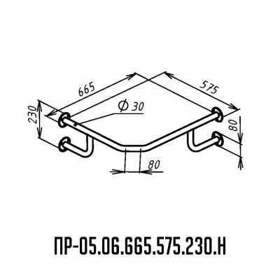 поручень для раковины - чертеж