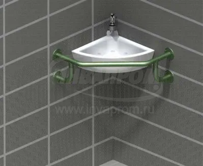 поручень для инвалидов для раковины угловой ПР-05-07