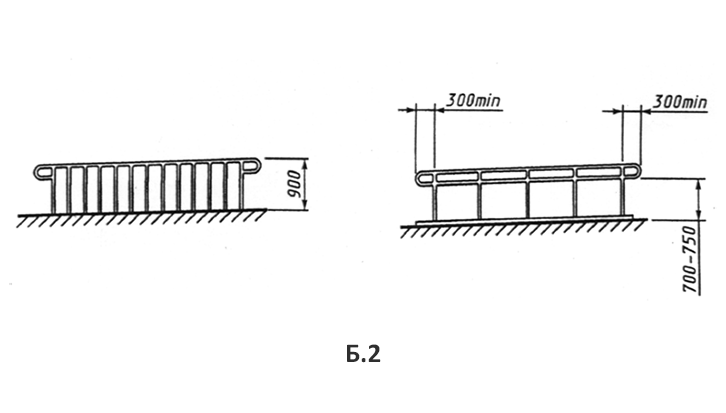 Ограждение пандуса для инвалидов чертеж